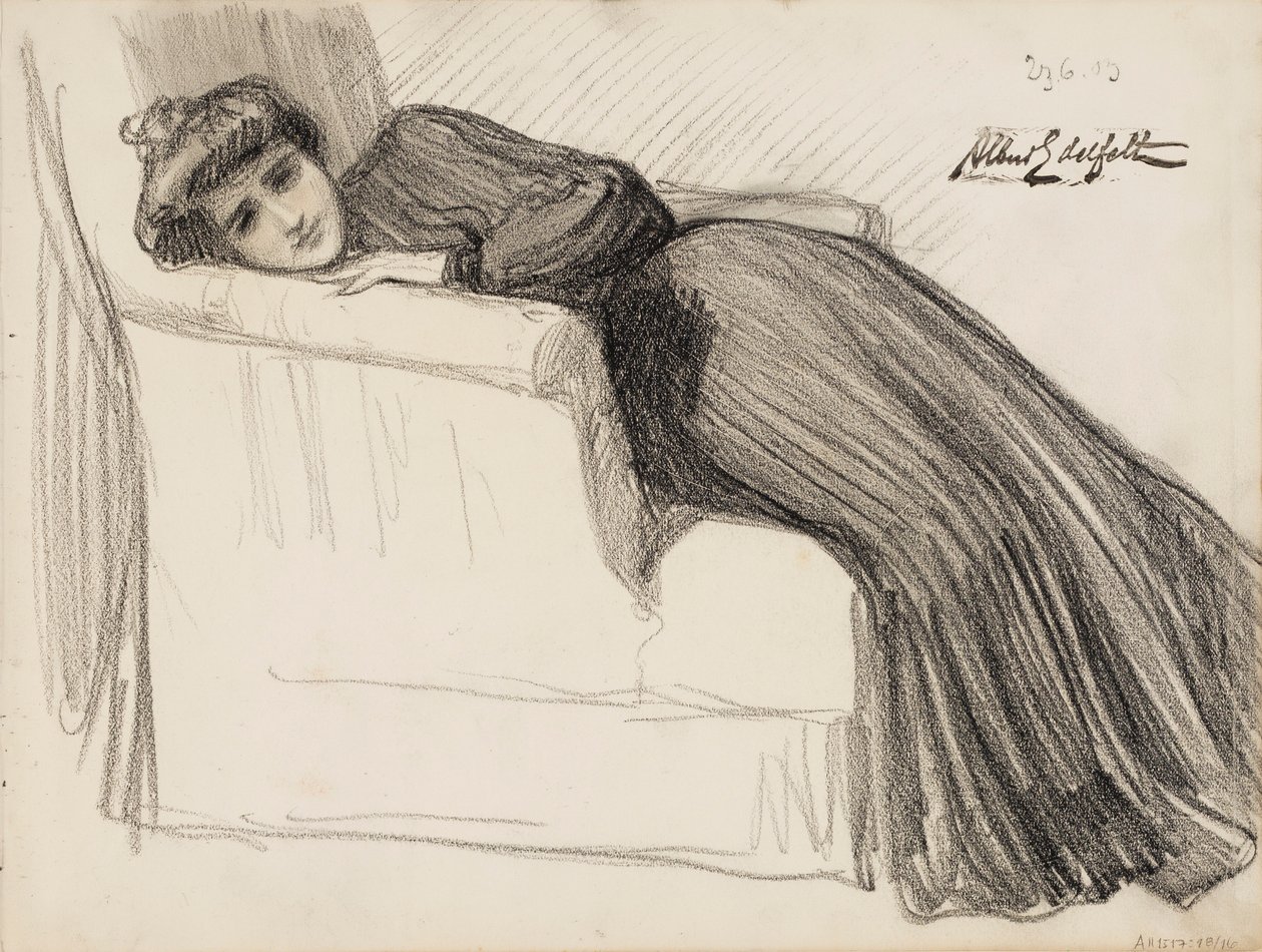 Odpočívající žena od Albert Edelfelt