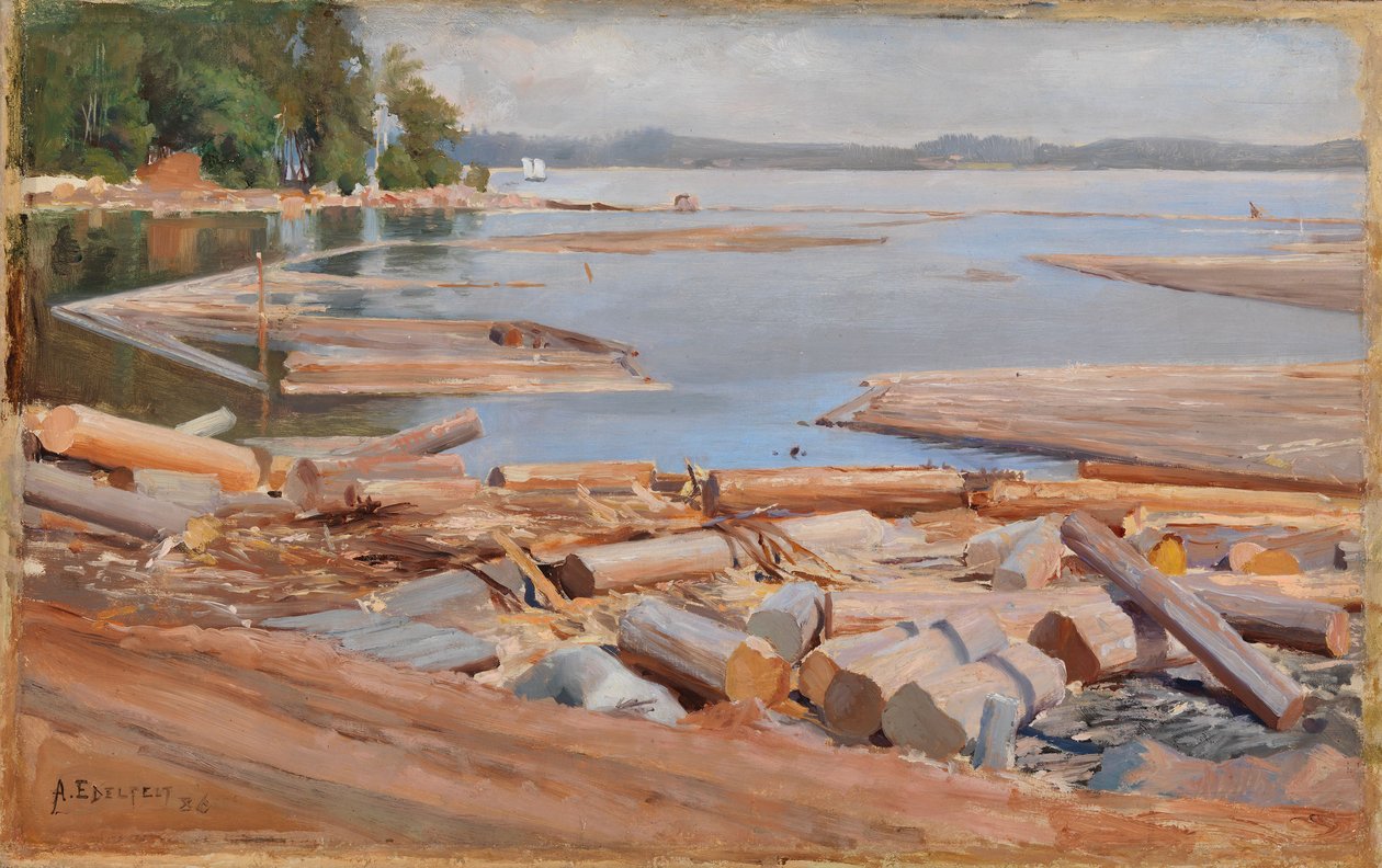 Vor z klád od Albert Edelfelt