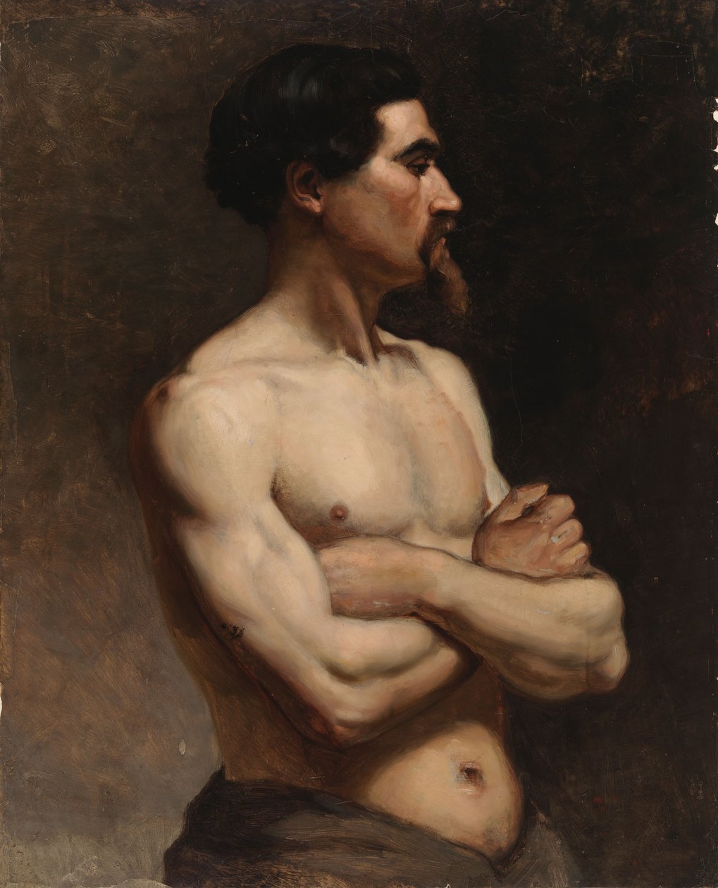 Mužský model, akademická studie od Albert Edelfelt
