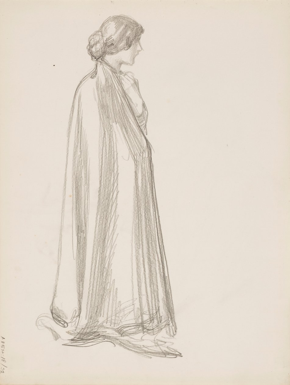 Žena v plášti od Albert Edelfelt