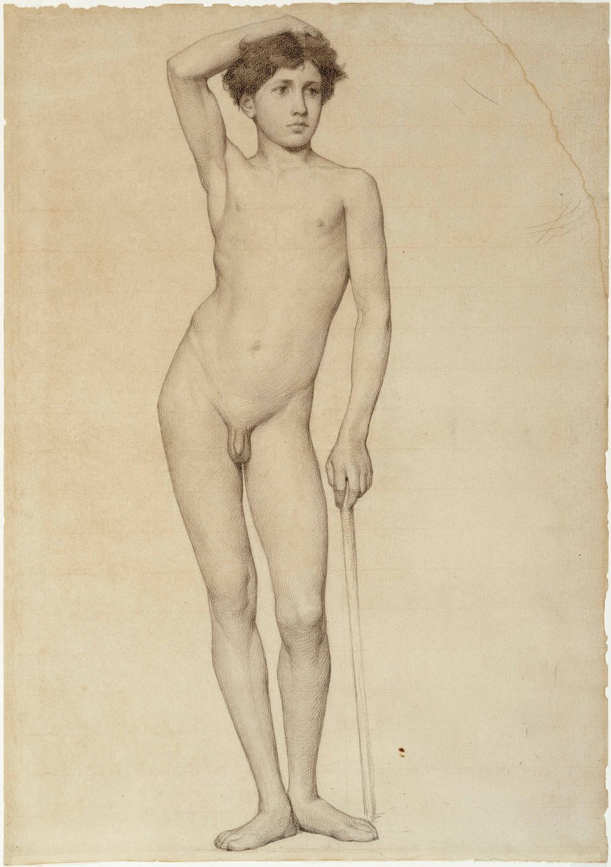 Akt mužského modelu, akademická studie od Albert Edelfelt