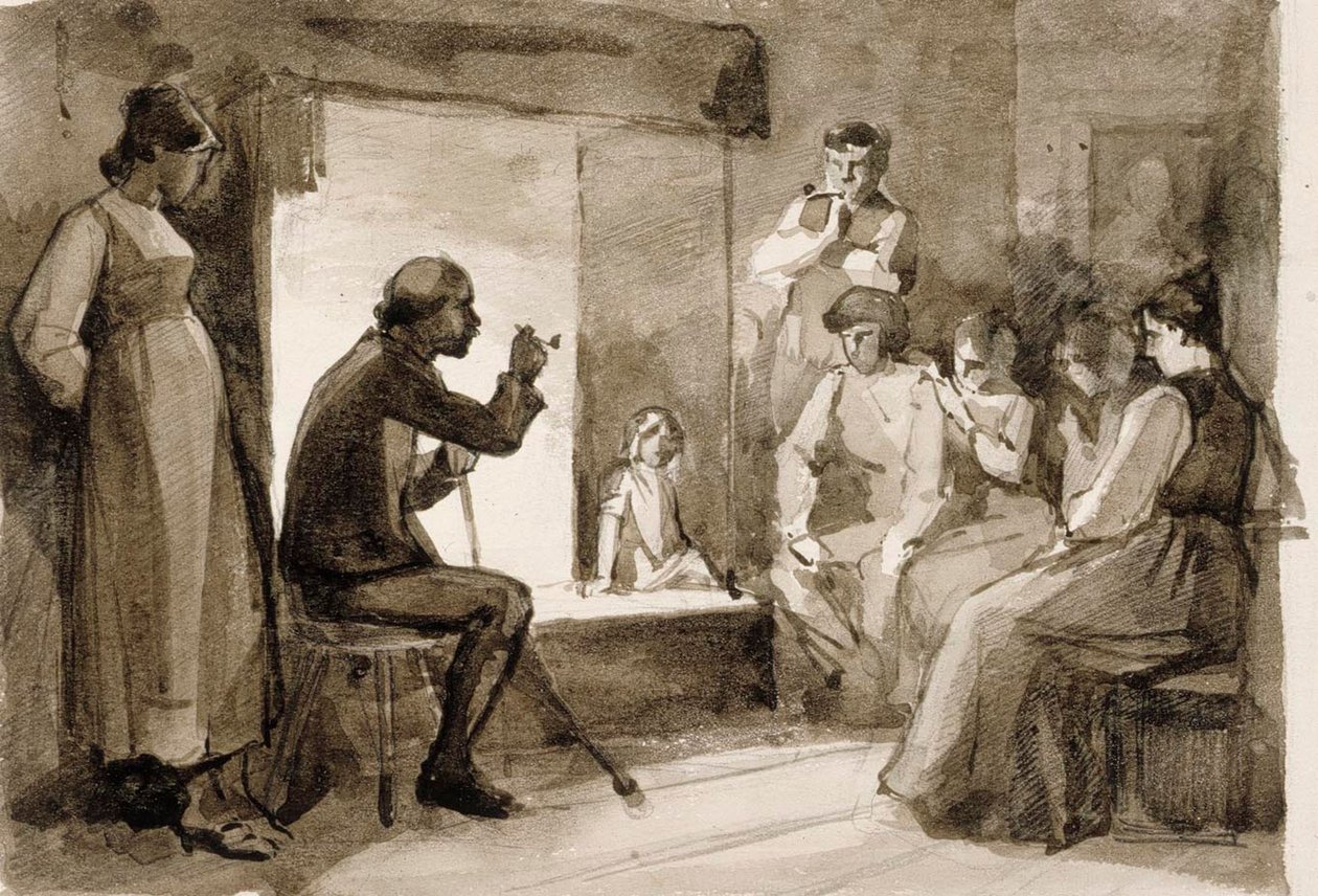 Pistolovy příběhy, Kompoziční studie II. Ilustrace k dílu „Julqvällen“ (Štědrý večer) od J. L. Runeberga od Albert Edelfelt