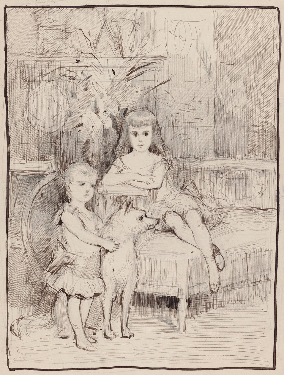 Portrétní studie Michaela a Xenii, dětí cara Alexandra III. od Albert Edelfelt