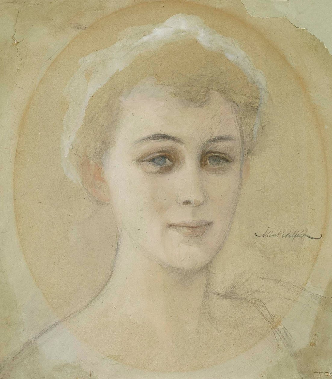 Portrétní studie baronky Naomi (Emi) de la Chapelle od Albert Edelfelt