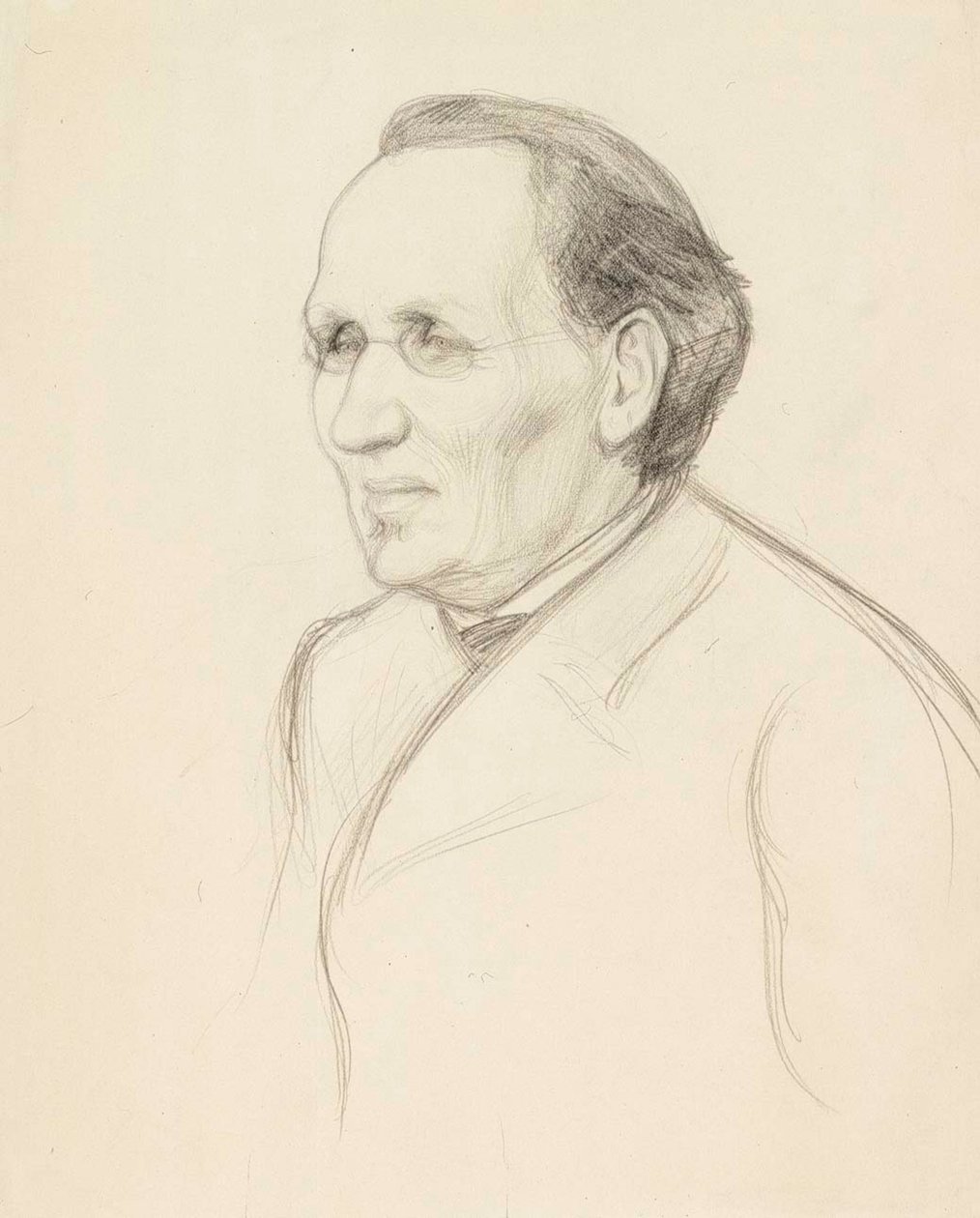 Portrétní studie profesora Strömborga, poprsí od Albert Edelfelt