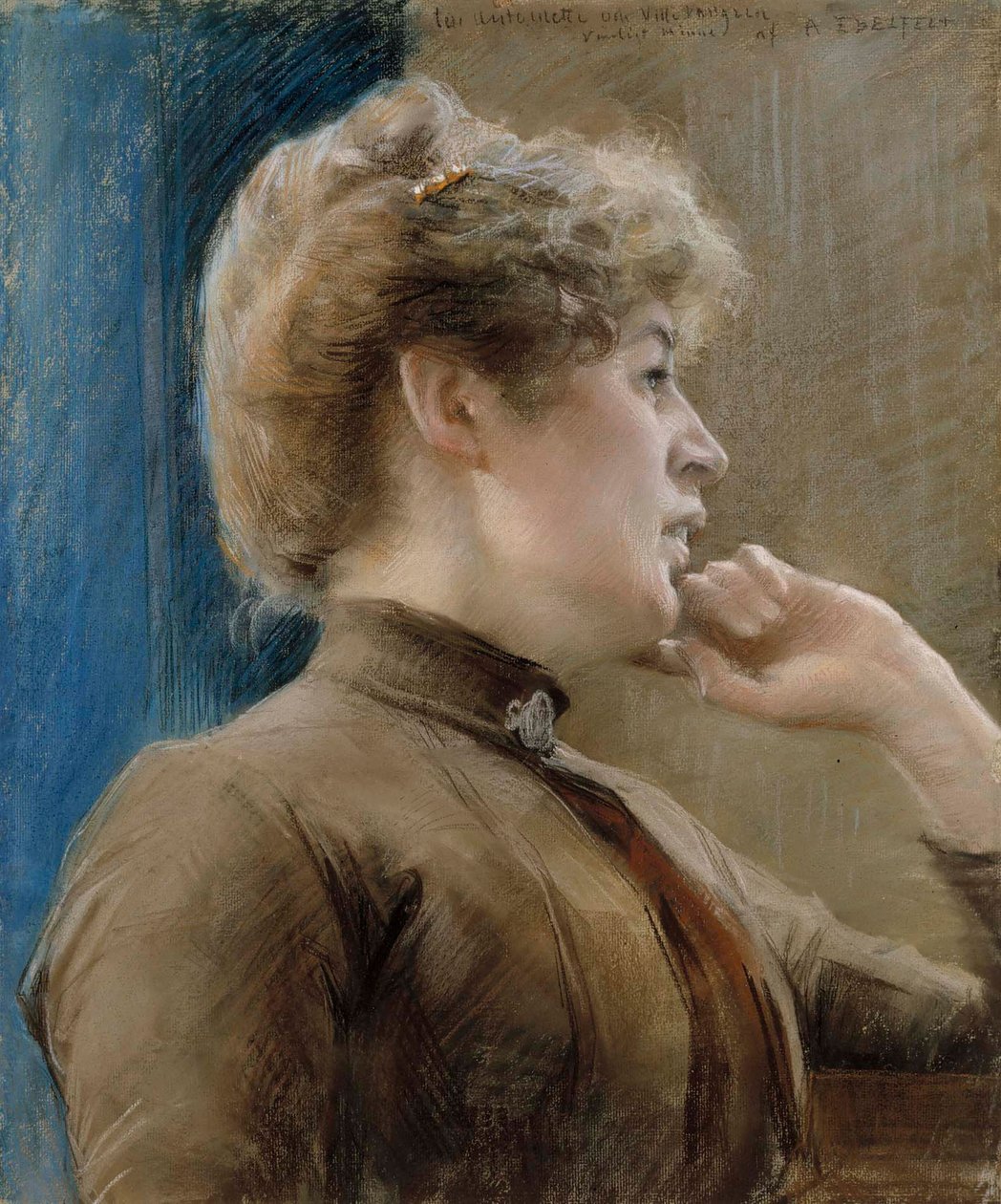Portrét Antoinette Vallgrenové od Albert Edelfelt