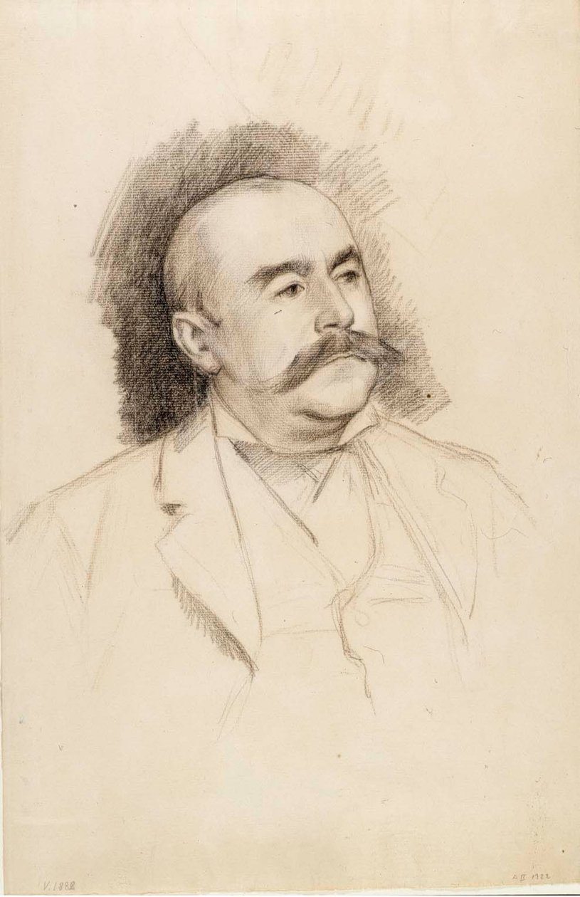 Portrét barona A. Portalise, skica od Albert Edelfelt