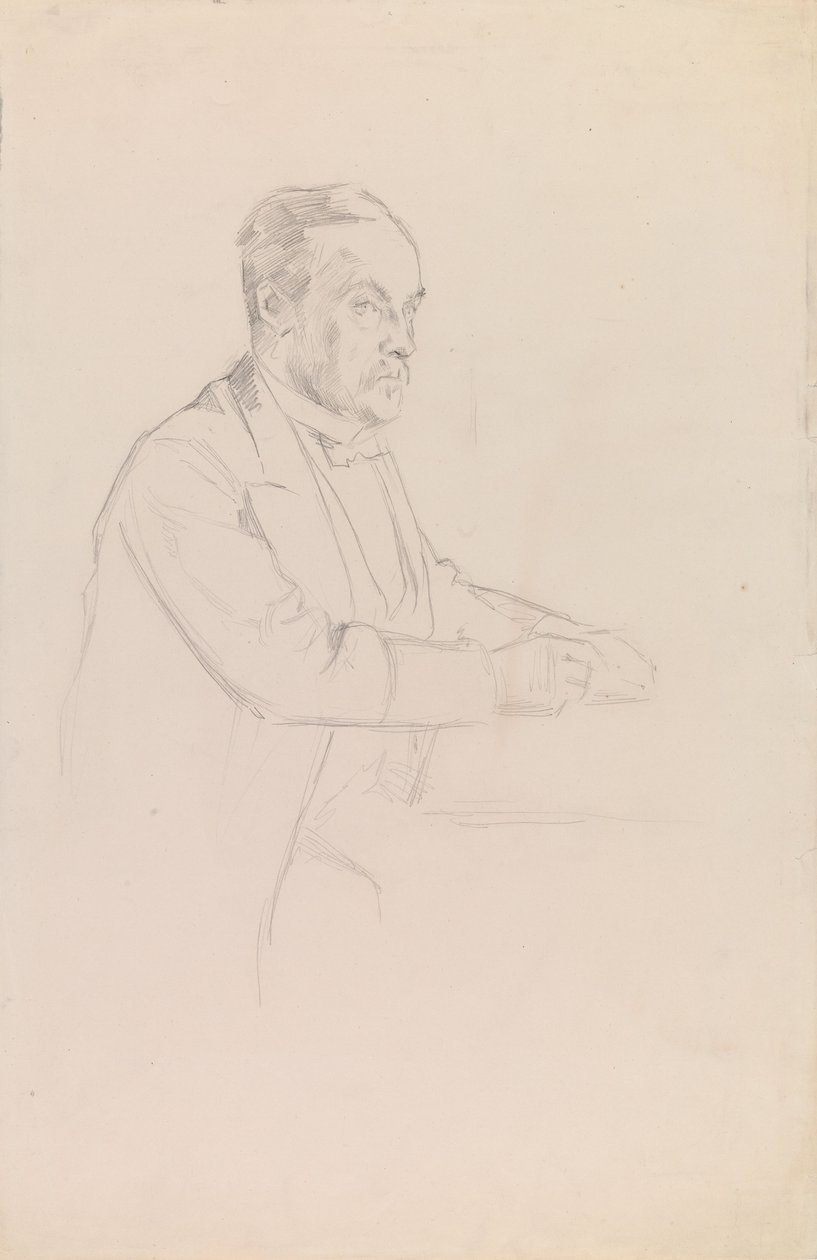 Portrét Louise Pasteura, skica od Albert Edelfelt