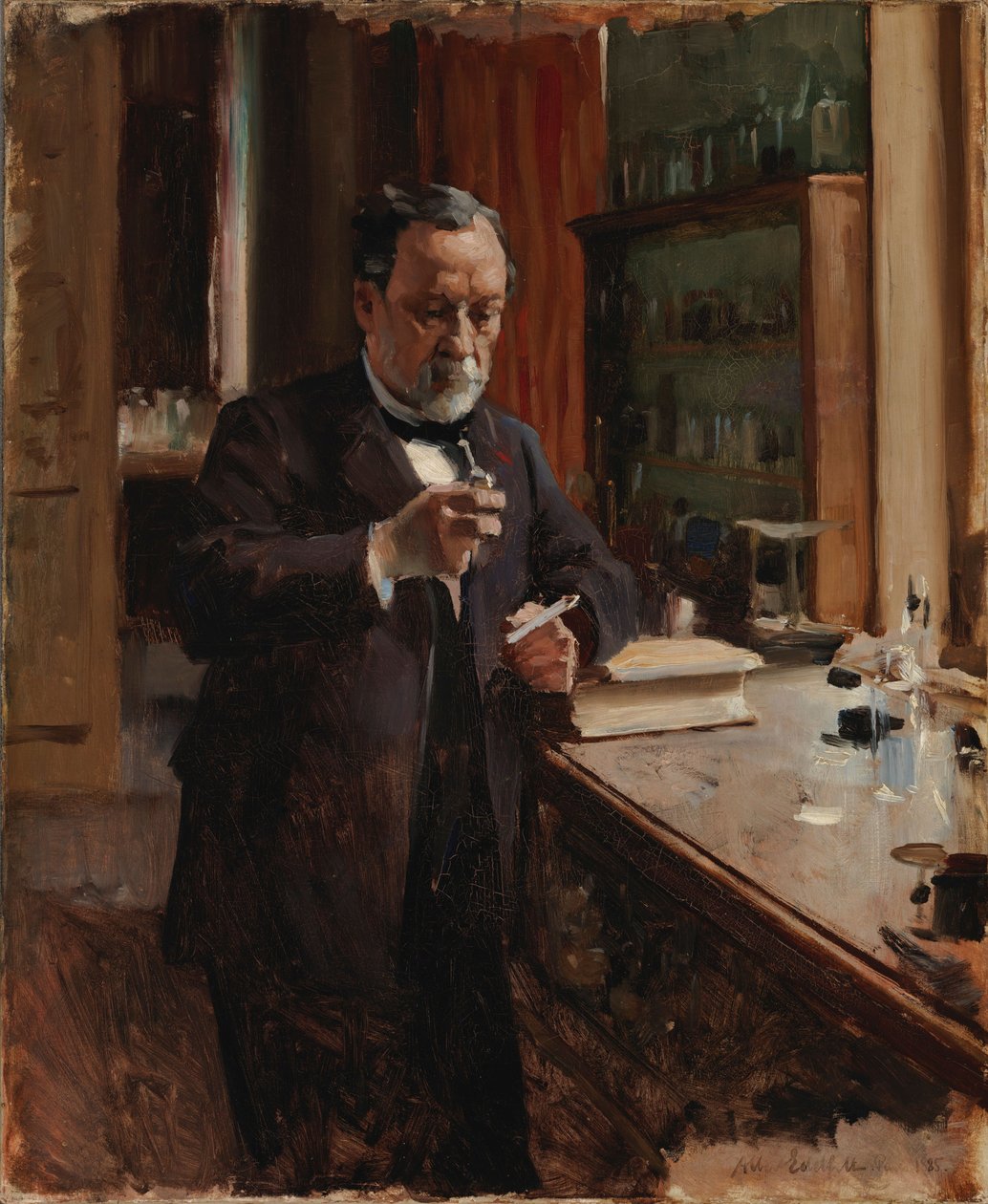 Portrét Louise Pasteura, studie od Albert Edelfelt