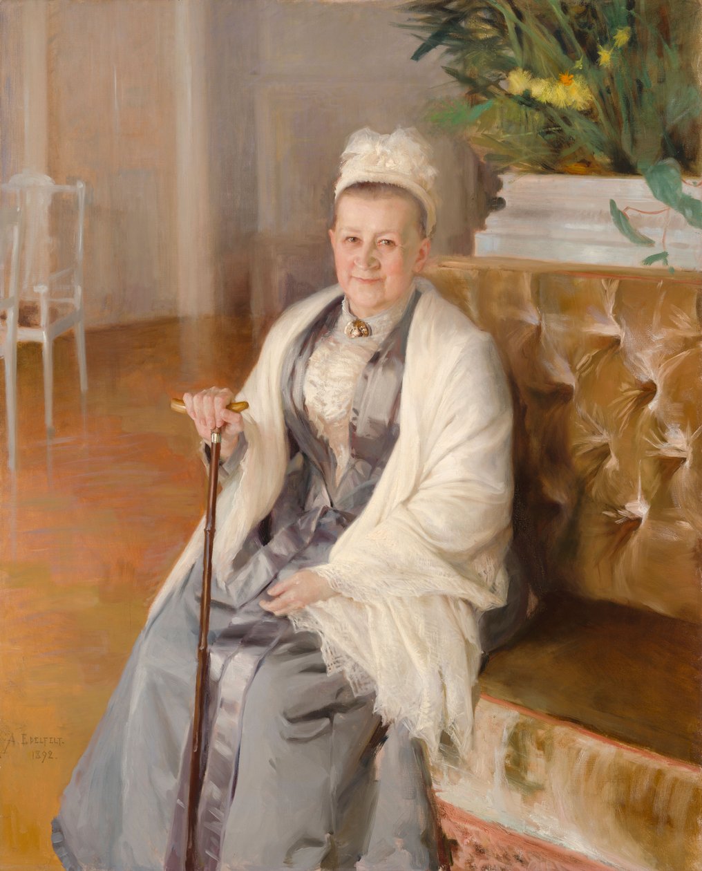 Portrét paní Anny Sinebrychoffové od Albert Edelfelt