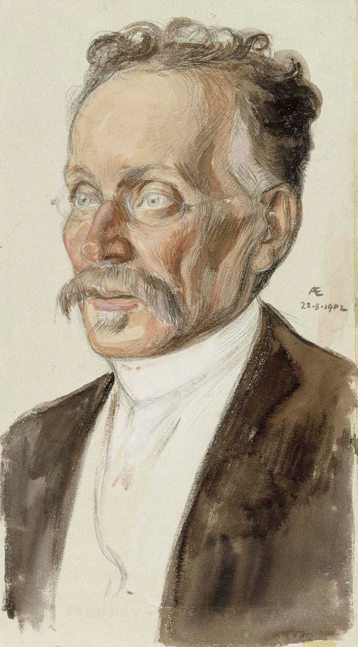 Portrét profesora J. W. Runeberga od Albert Edelfelt