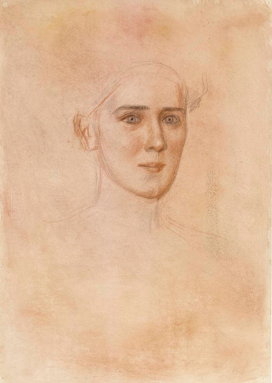 Portrét ženy, obličej od Albert Edelfelt