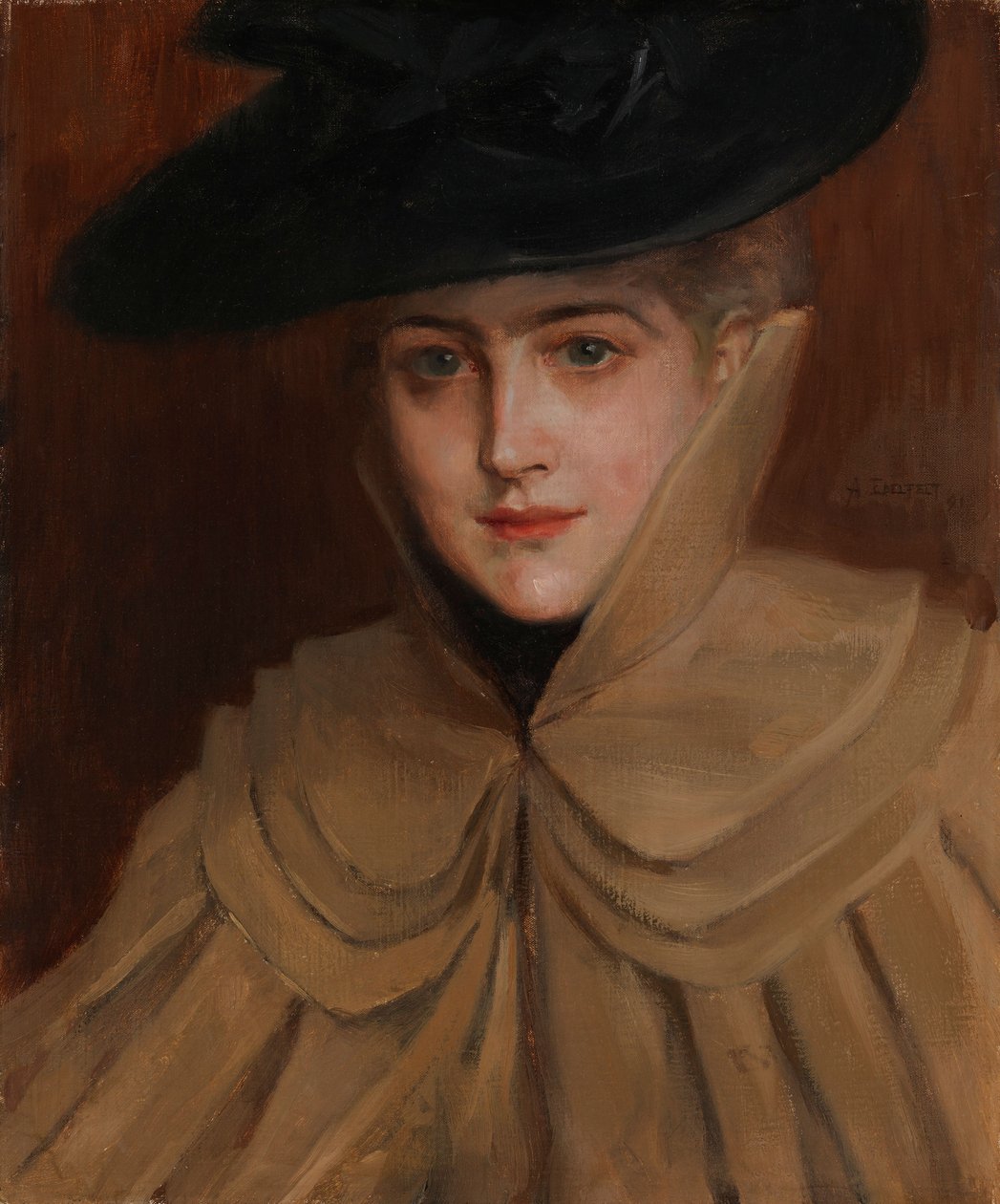 Portrét mladé ženy od Albert Edelfelt