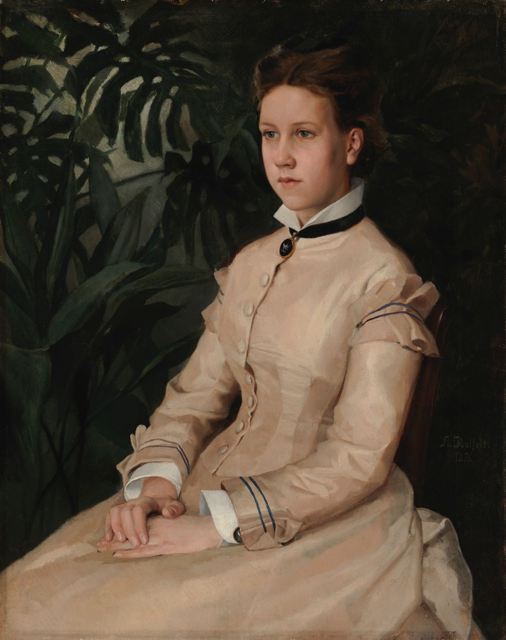 Portrét sestry umělce Ellen Edelfeltové od Albert Edelfelt