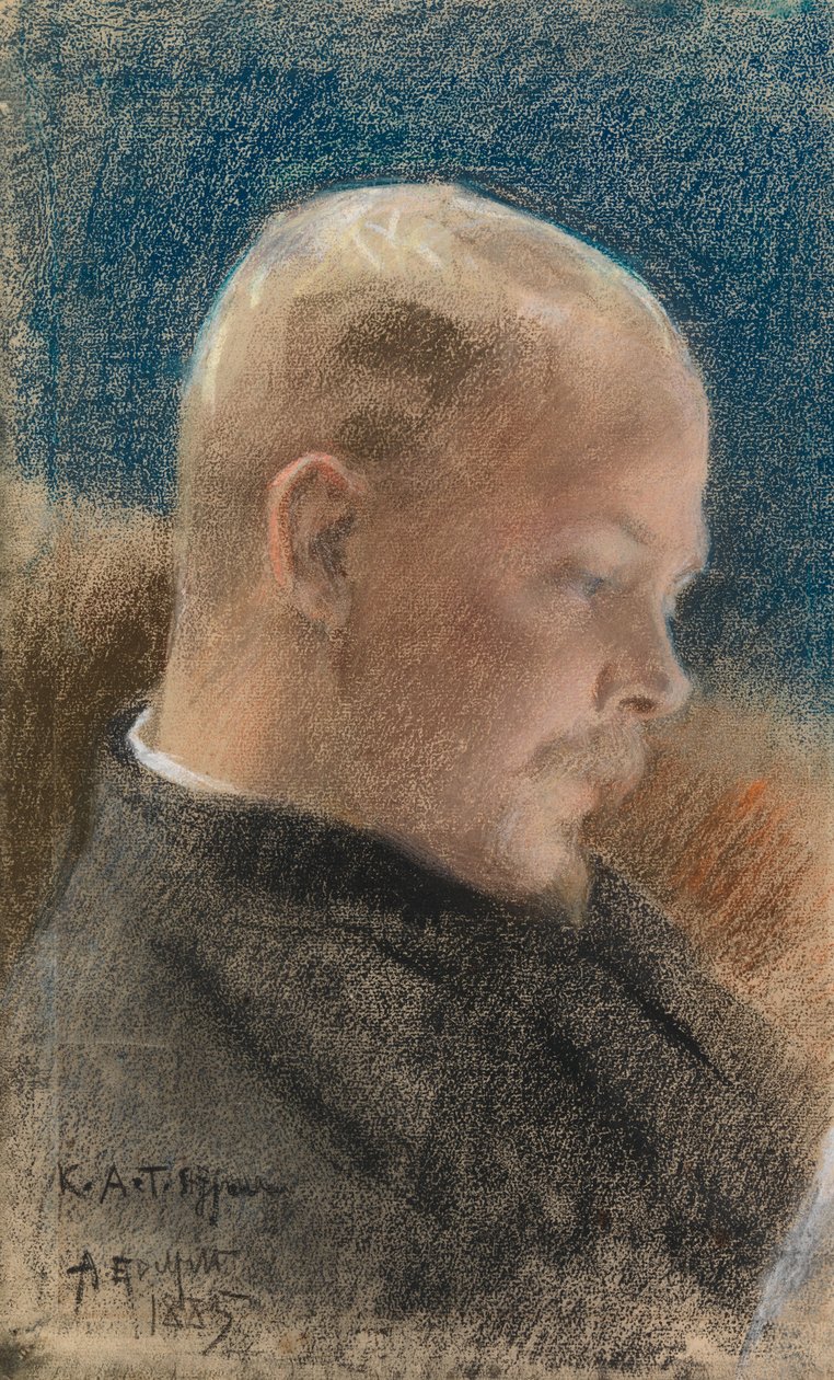 Portrét spisovatele Karla A. Tavaststjerny od Albert Edelfelt