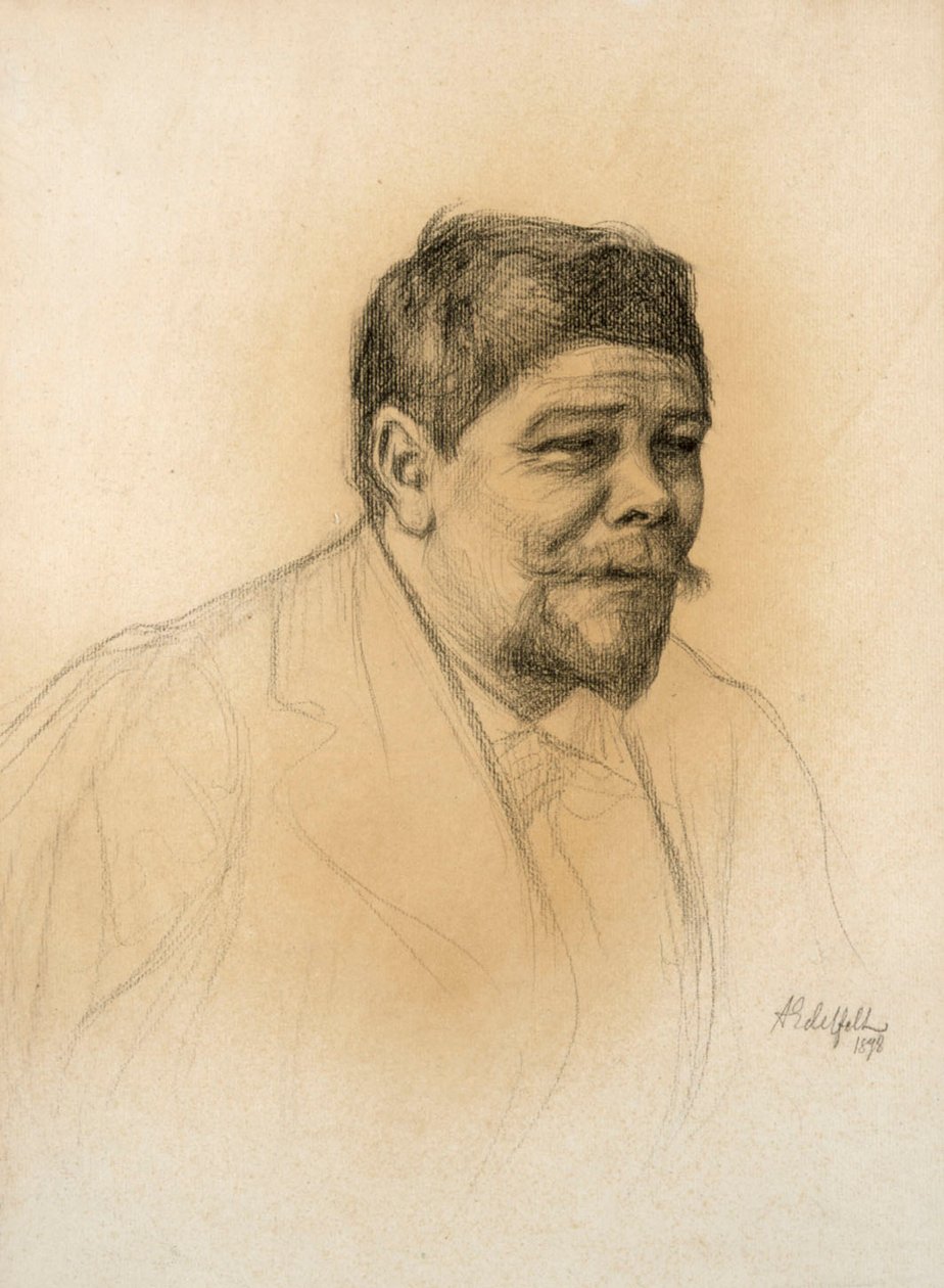 Portrét sochaře Roberta Stigella od Albert Edelfelt