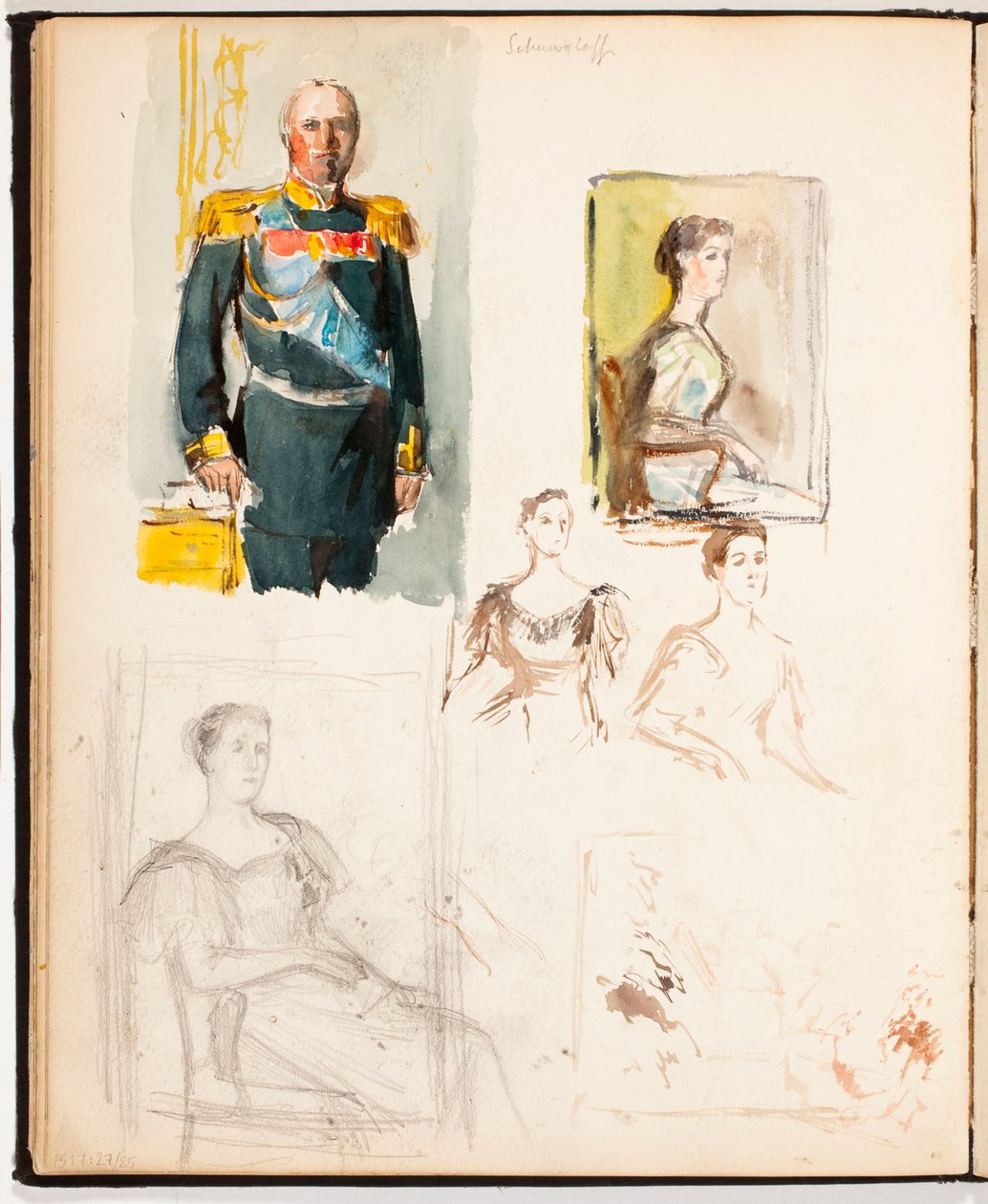 Portrétní skici od Albert Edelfelt