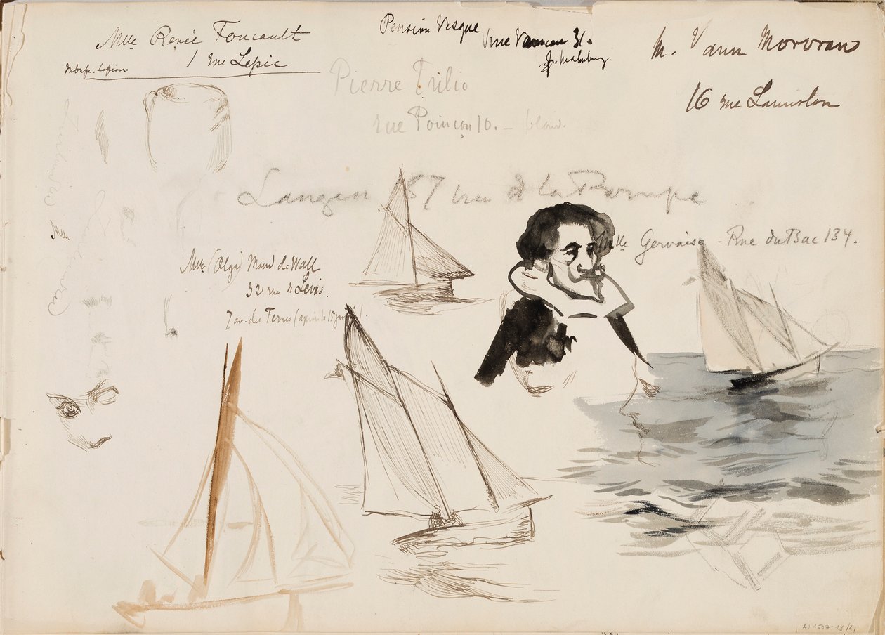 Plachetnice a postavy od Albert Edelfelt
