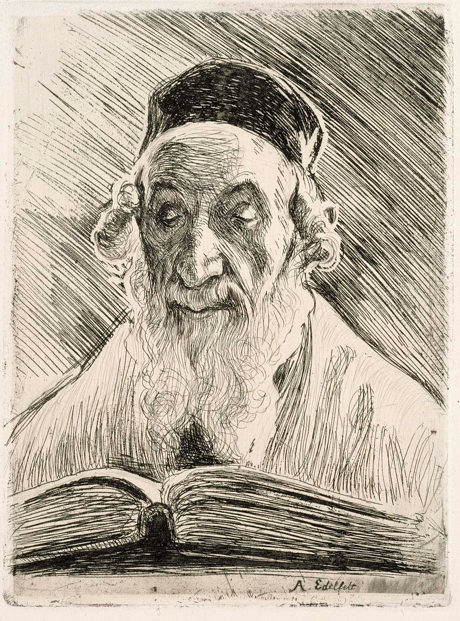 Rabínovo čtení od Albert Edelfelt
