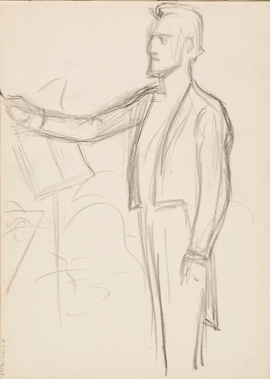 Robert Kajanus, skica k portrétu od Albert Edelfelt