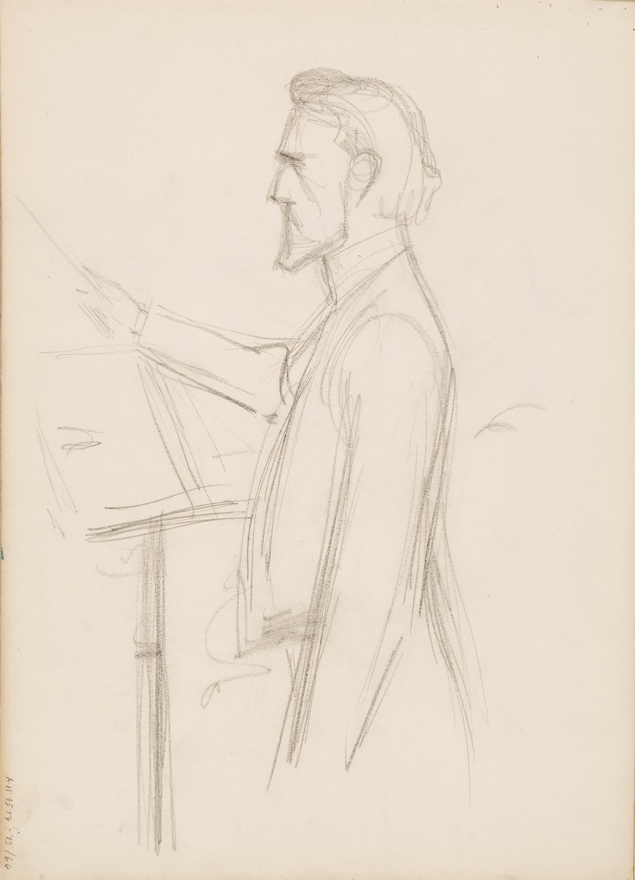 Robert Kajanus, skica k portrétu od Albert Edelfelt