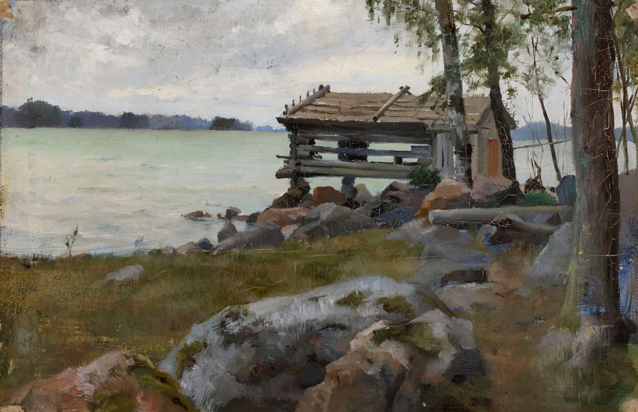 Seine Shed, studie pro bohoslužbu v souostroví Uusimaa od Albert Edelfelt