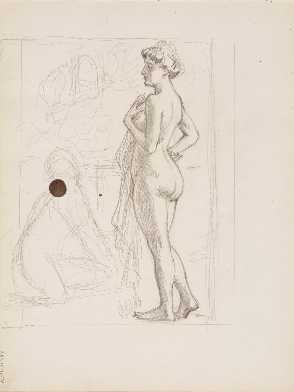 Stojící a sedící nahý od Albert Edelfelt