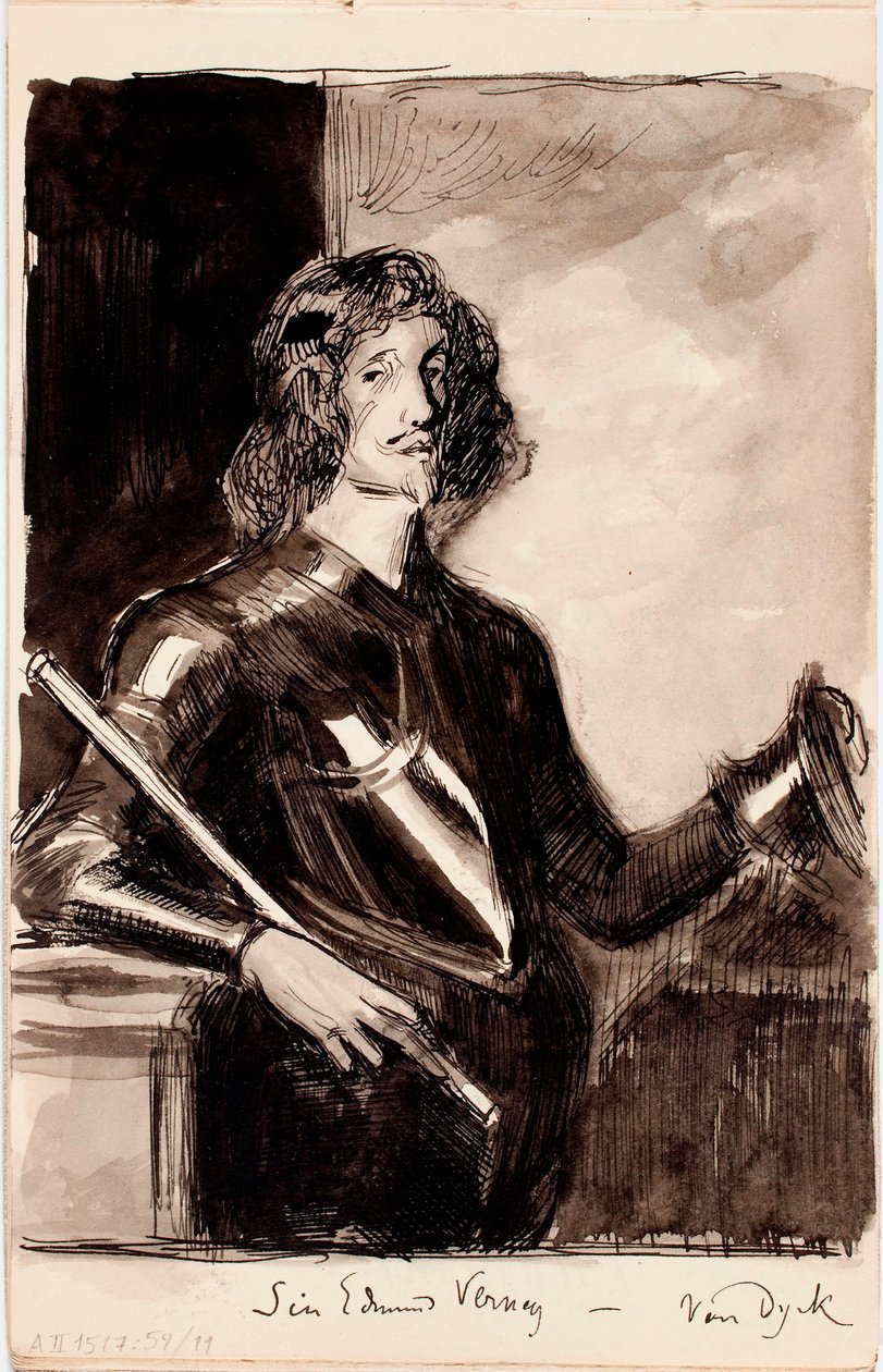 Sir Edmund Verney, kopie podle Anthonyho van Dycka od Albert Edelfelt
