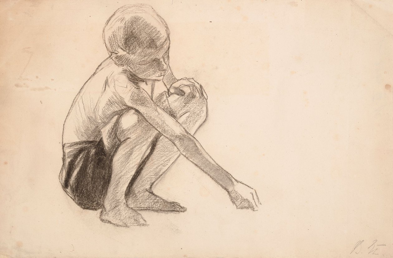 Studie k obrazu „Chlapci hrající si na břehu“ od Albert Edelfelt