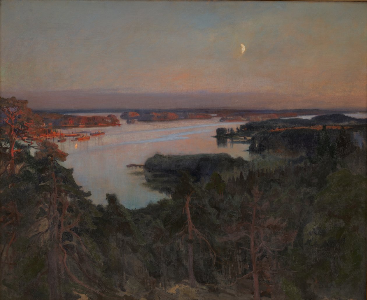 Letní večer, Haiko Fiord od Albert Gustaf Aristides Edelfelt