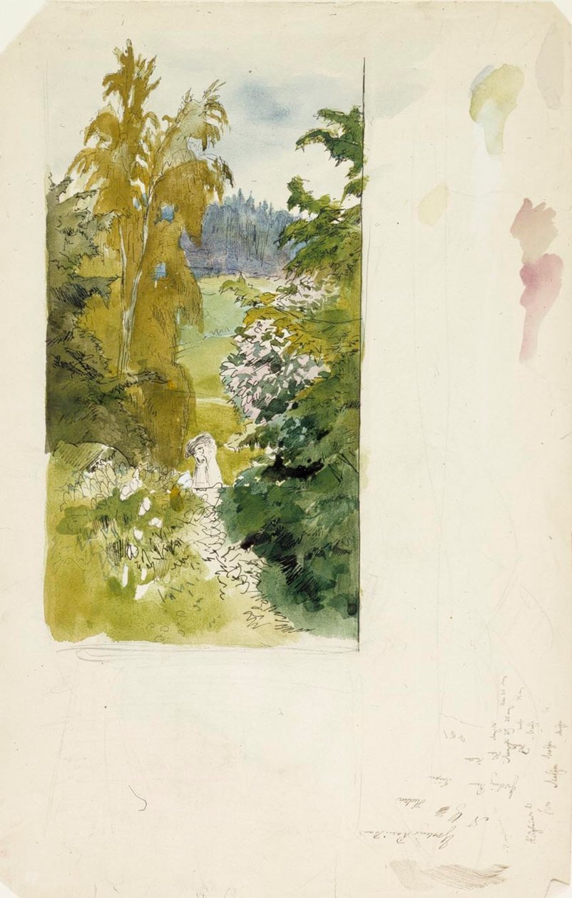 Sommerlandschaft, Hohe Birken od Albert Edelfelt