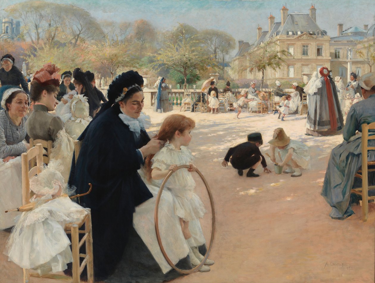Lucemburské zahrady, Paříž od Albert Edelfelt