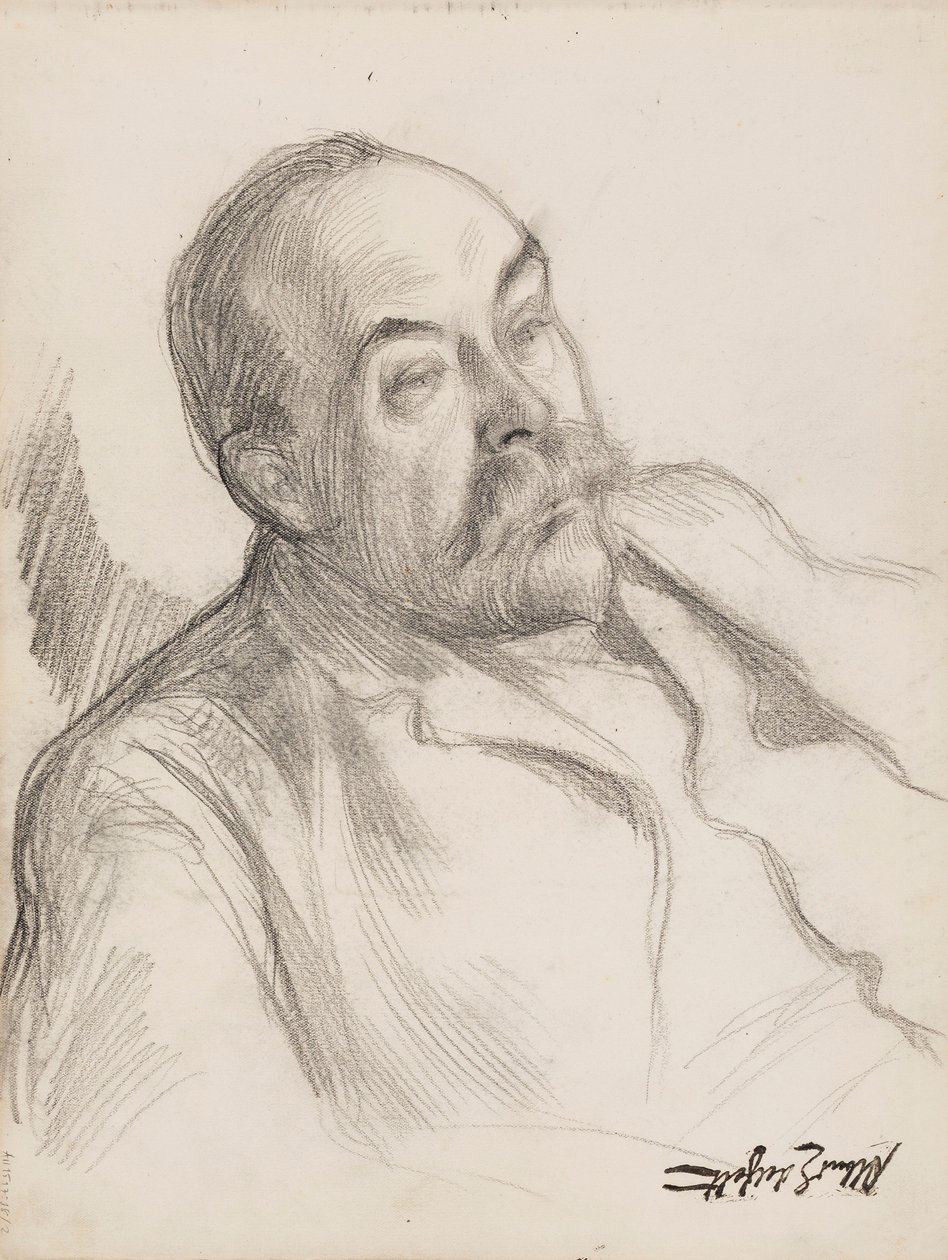 Skica mužského portrétu od Albert Edelfelt