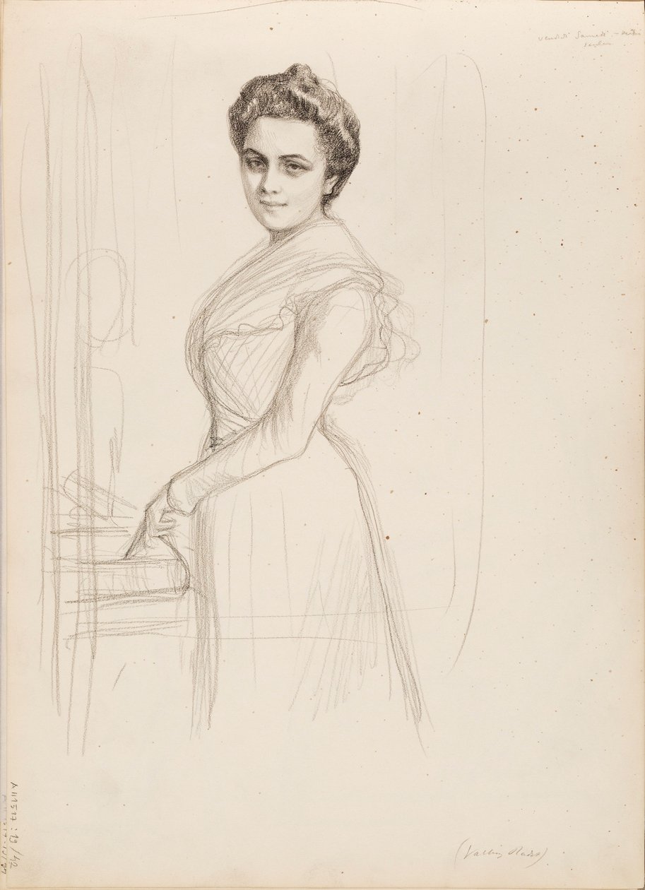 Camille Vallery-Radot, skica k portrétu od Albert Edelfelt