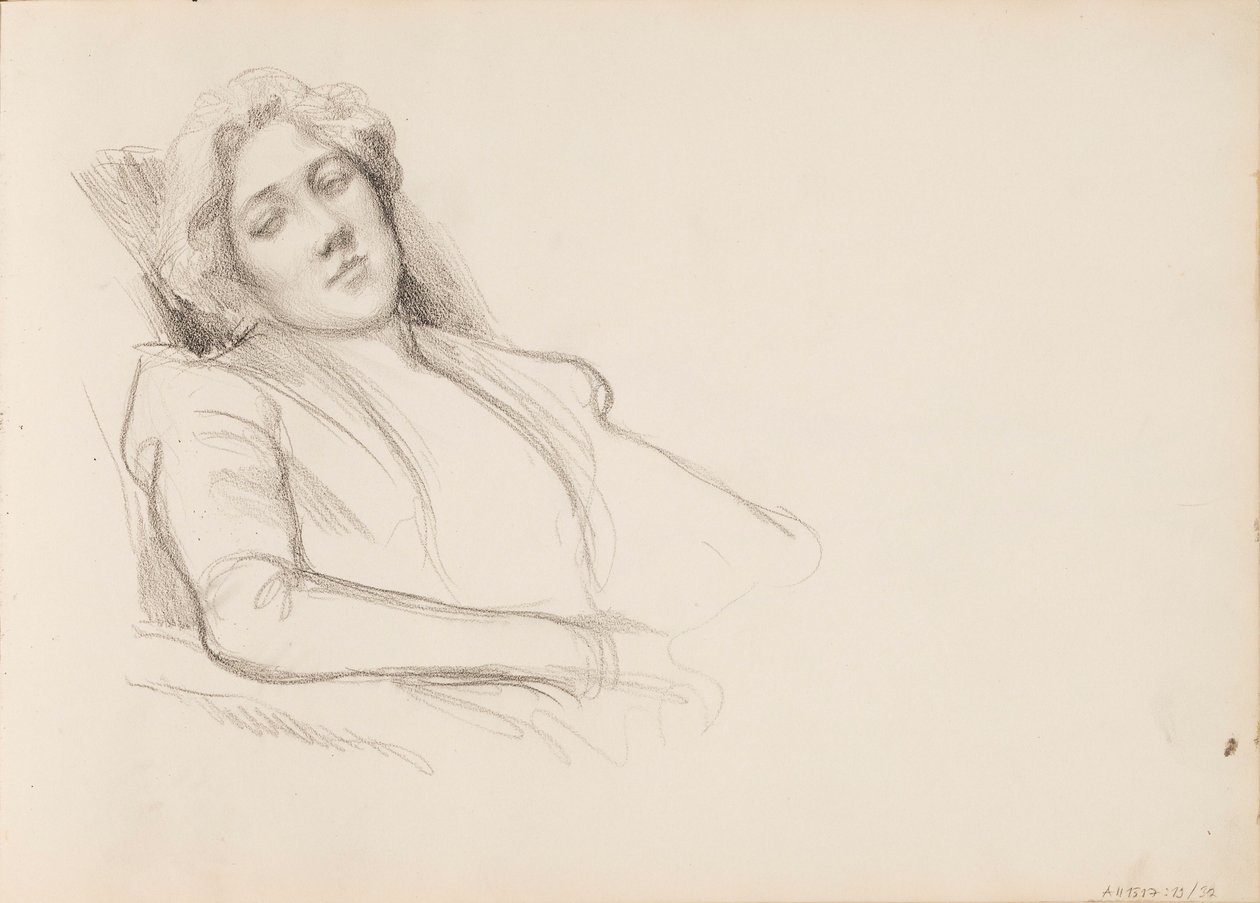 Sedící žena, film do půl těla od Albert Edelfelt