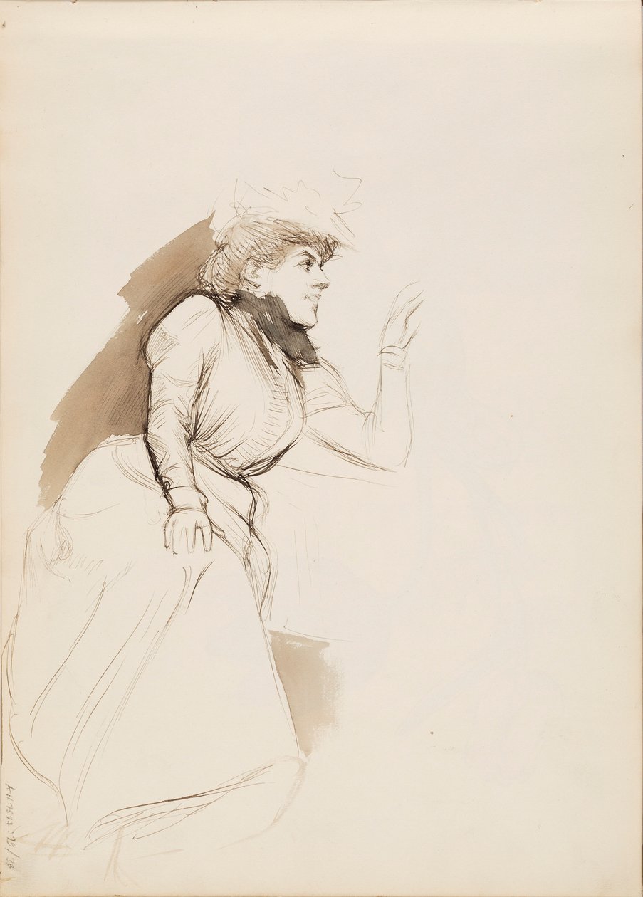 Sedící žena (Aino Ackté) od Albert Edelfelt