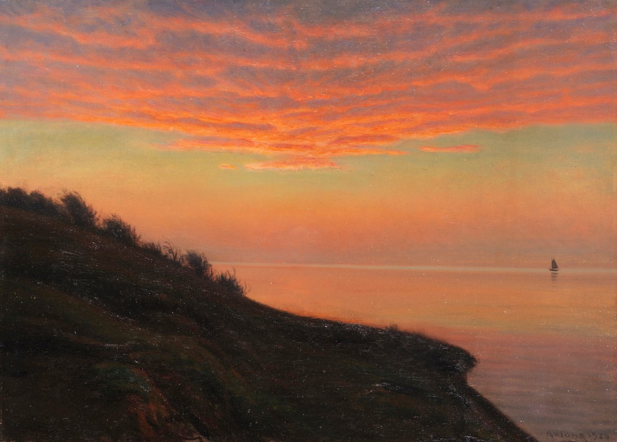 Večerní nálada na dánském pobřeží, 1920. od Albert Edvard Wang