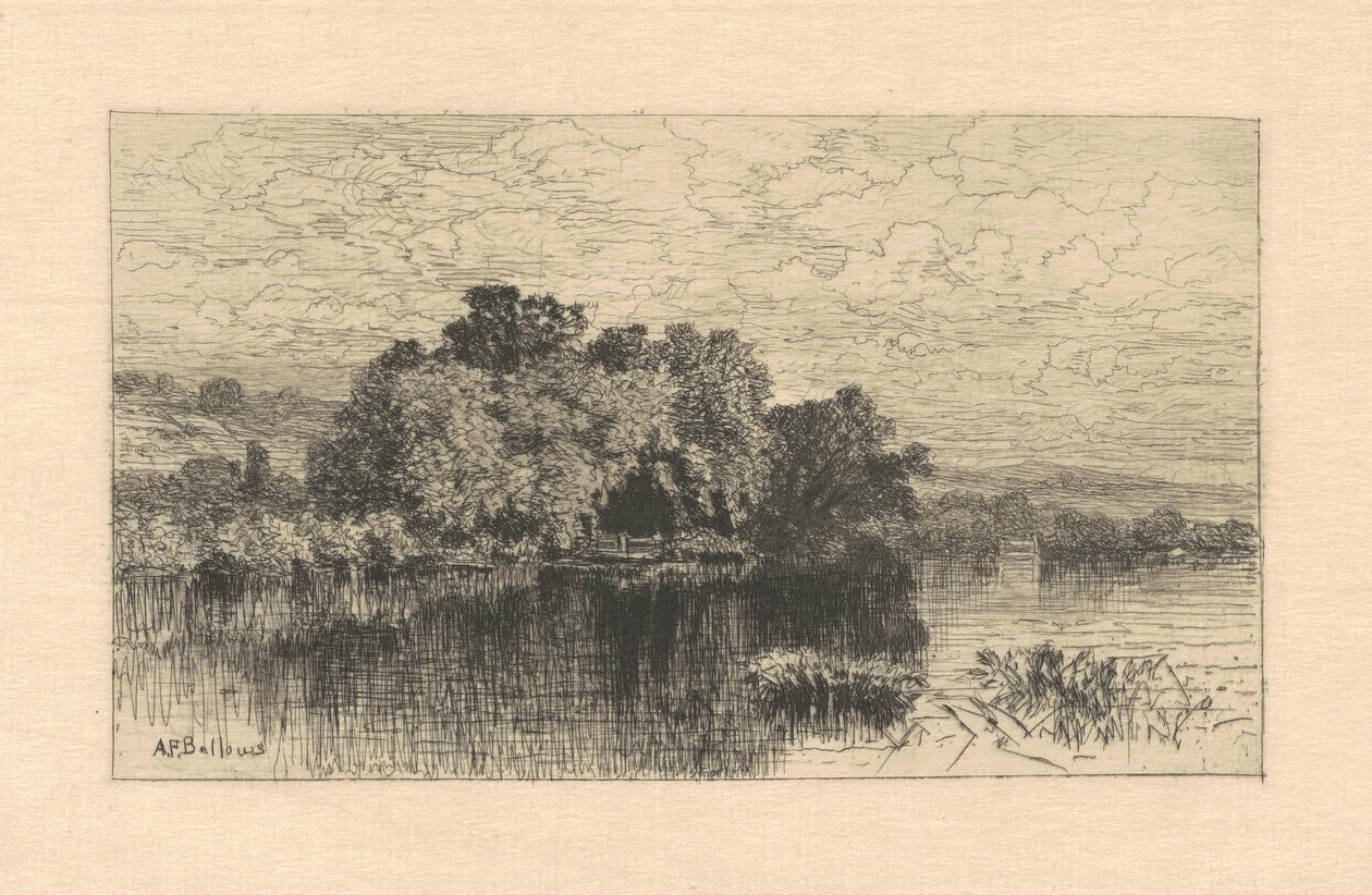 Mill Pond ve Windsoru, Connecticut od Albert F. Bellows