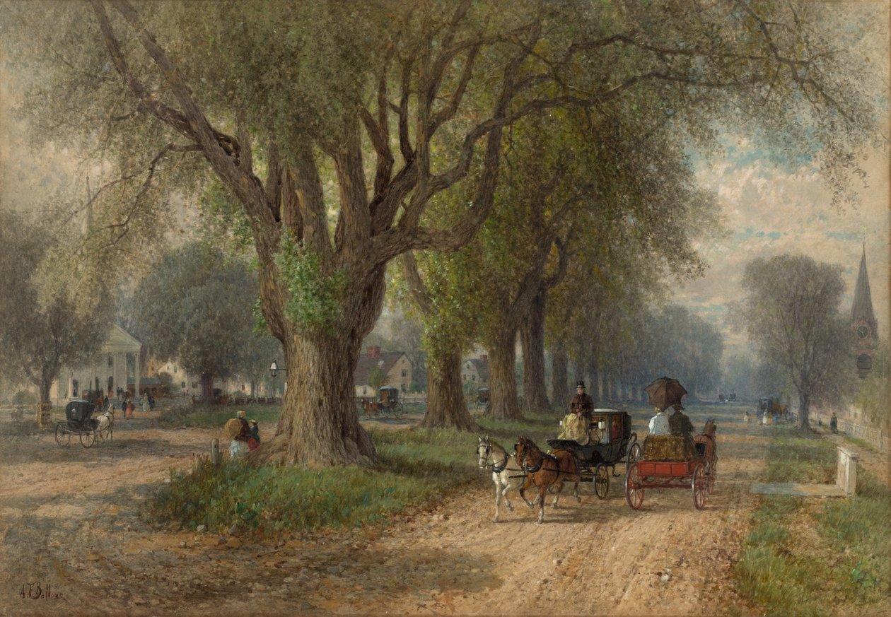Sunnuntai Uudessa Englannissa, n. 1876 (akvarelli) od Albert Fitch Bellows
