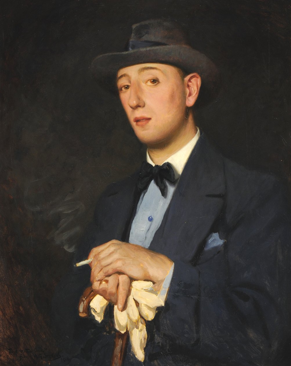 Portrét "Jimmyho" Jamese (pana Ernesta Williama Jamese) od Albert George Stevens