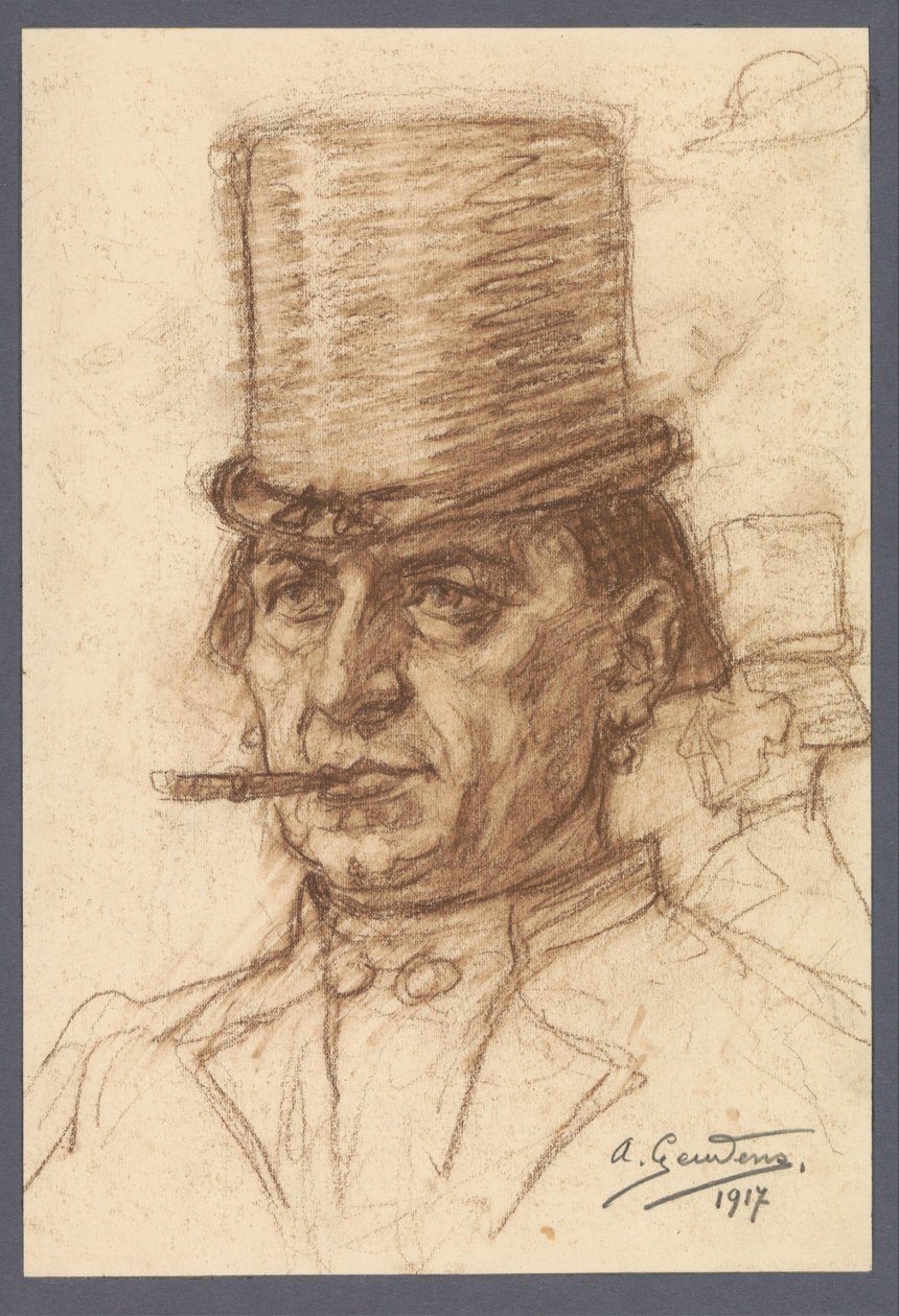 Portrét neznámého muže od Albert Geudens (signed by artist)