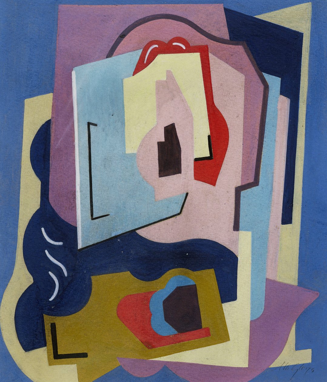 Dva rytmické prvky (Les Deux Elements Rythmes), cca 1923 (kvaš na papíře) od Albert Gleizes