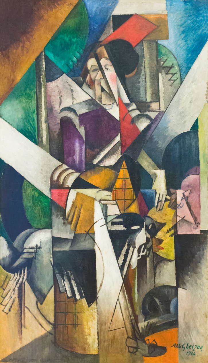 Žena se zvířaty (Madame Raymond Duchamp-Villon) od Albert Gleizes