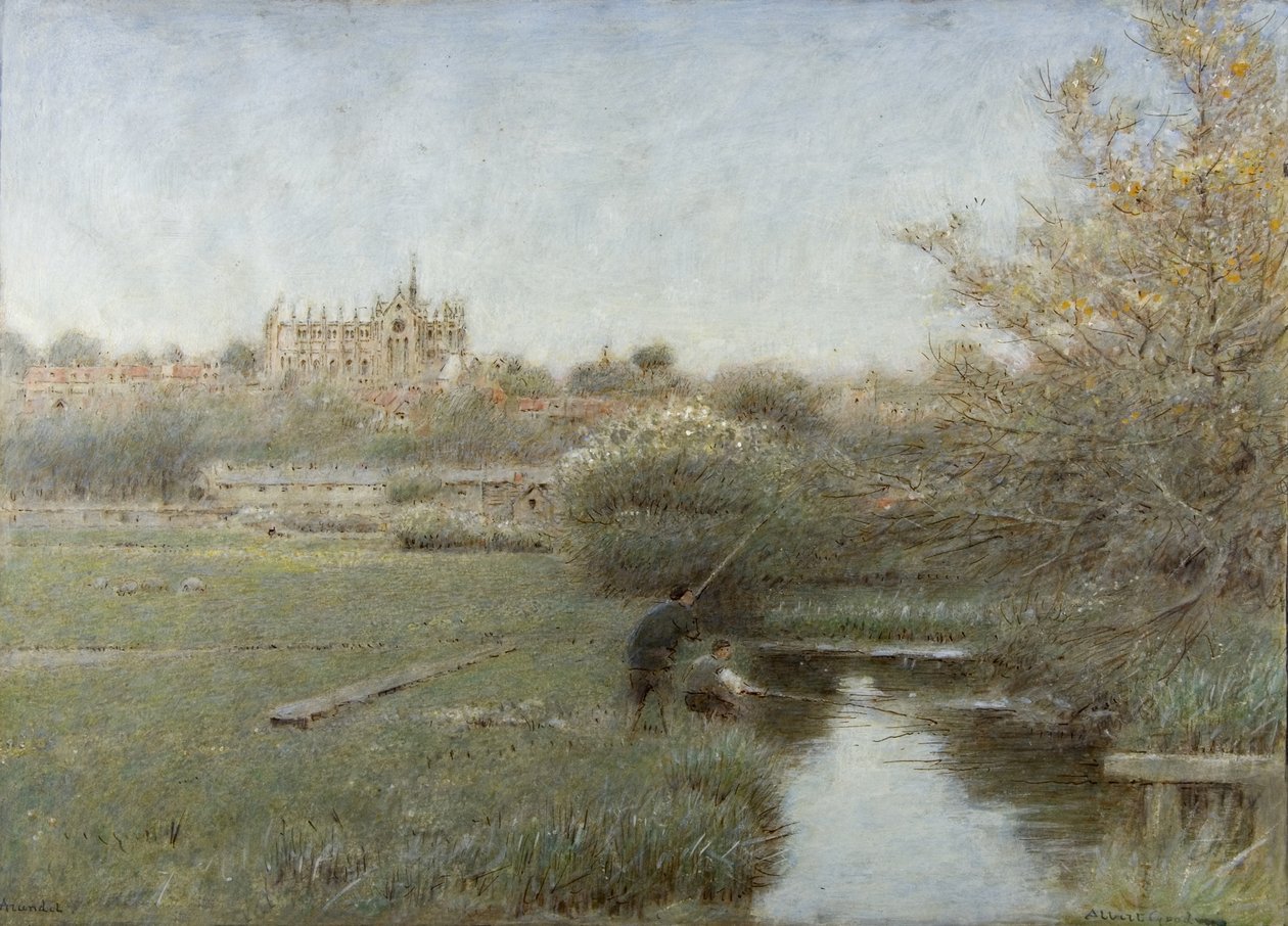 Arundel (akvarel, tělová barva, pero a inkoust na papíře) od Albert Goodwin