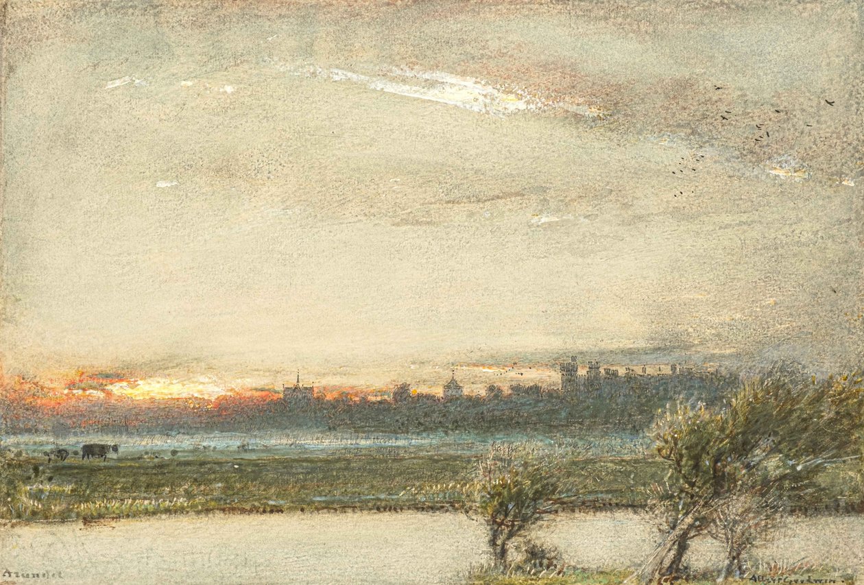 Hrad Arundel, Sussex (akvarel) od Albert Goodwin