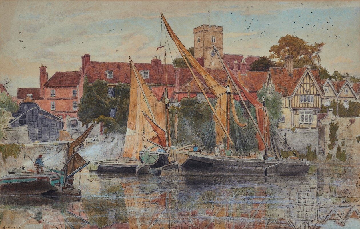 Aylesford na Medway od Albert Goodwin