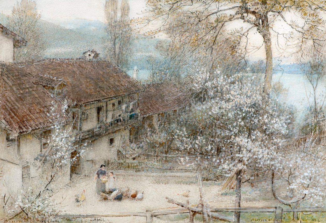 Baveno Jezero Maggiore od Albert Goodwin