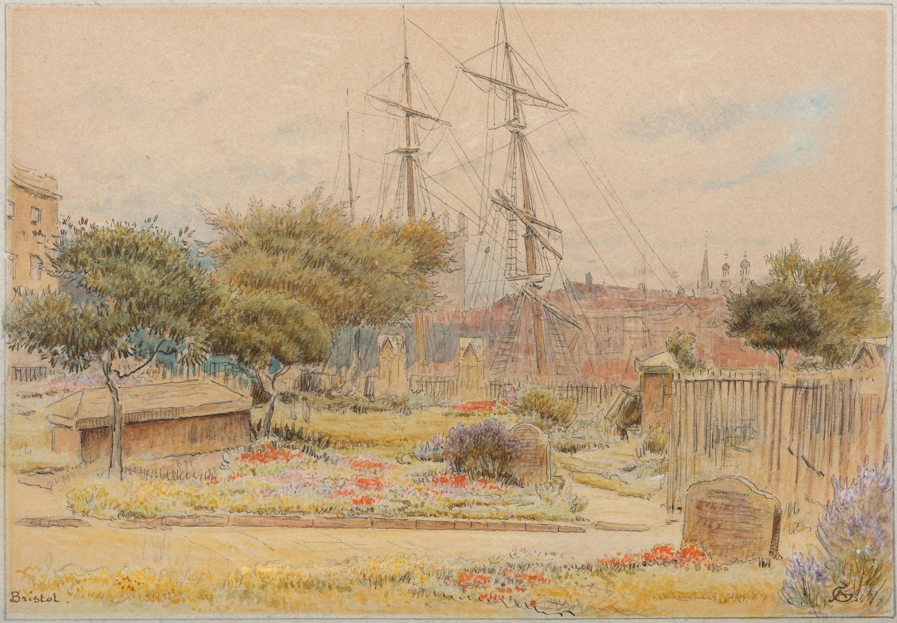 Bristol (akvarel s perem a tuší na tónovaném papíře) od Albert Goodwin