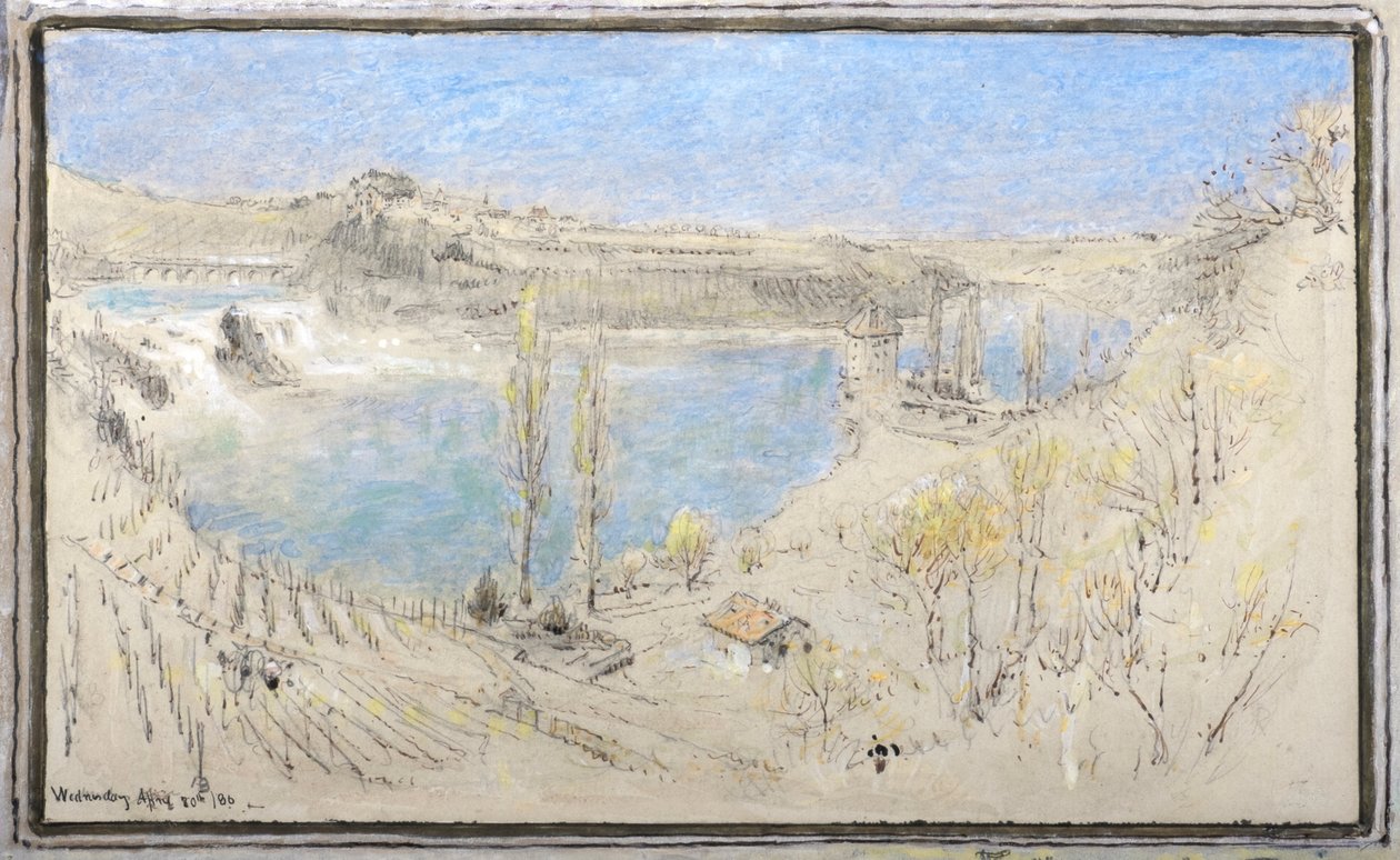 Rýnské vodopády od Albert Goodwin