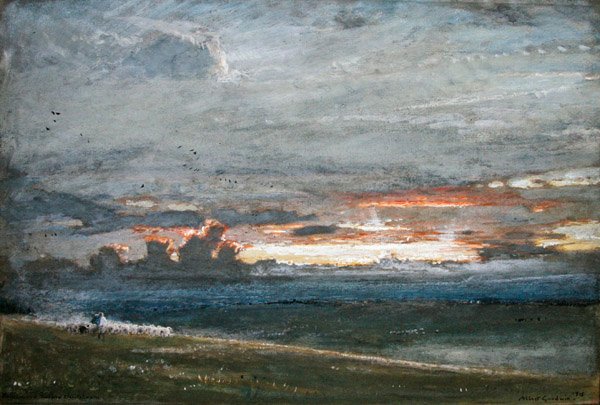 Domů před bouří od Albert Goodwin